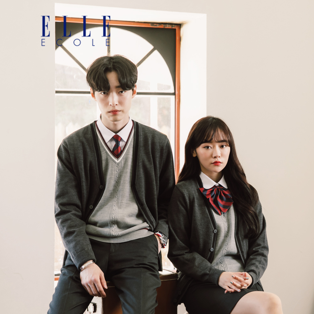 엘르 엘르 학생복 춘추복 남여 공용 조끼 가디건 03 조끼 85