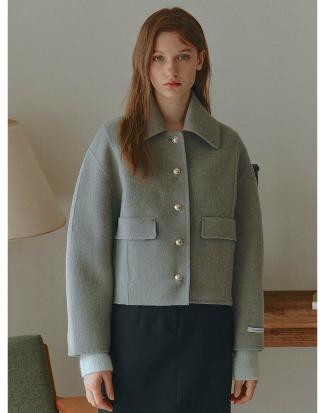 온앤온 Detachable Collar Cashmere Handmade Short Jumper NEW3WMA35 EW3WMA350