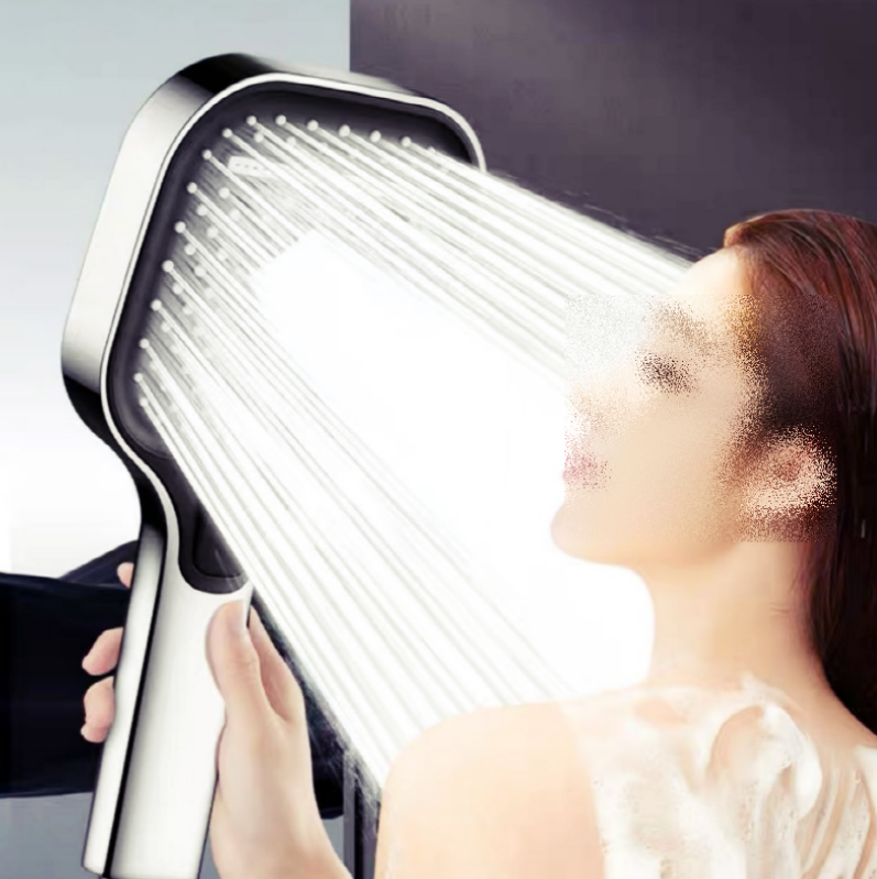 에이치스튜디오 수압상승 3단 대형 샤워기 헤드 엘레강스블랙 1개