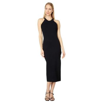 5052044 WAYF Ashley Halter Midi Dress with Side Slit