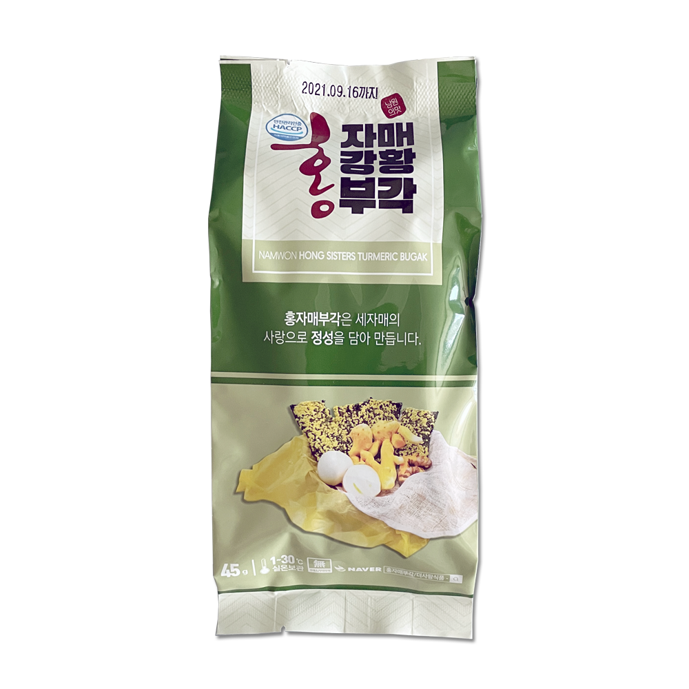 홍자매부각 남원 강황 찹쌀 김부각 6입 중형 선물세트 1개