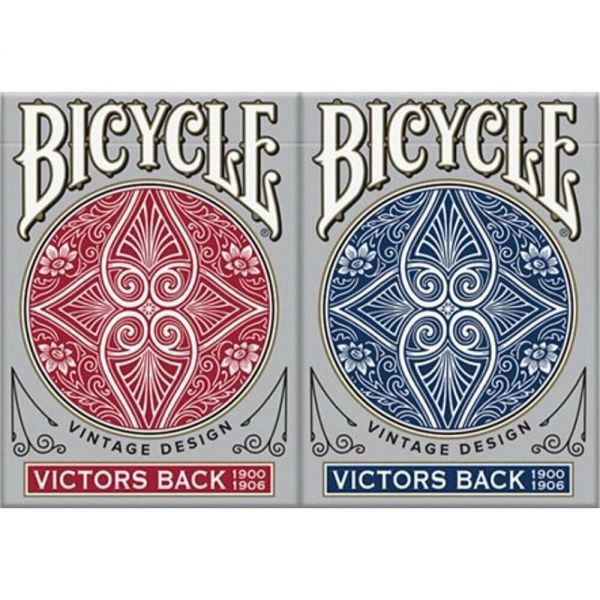 바이시클 자전거 빅터스 백 빈티지 디자인 플레이 카드 2장 세트 1장 Bicycle