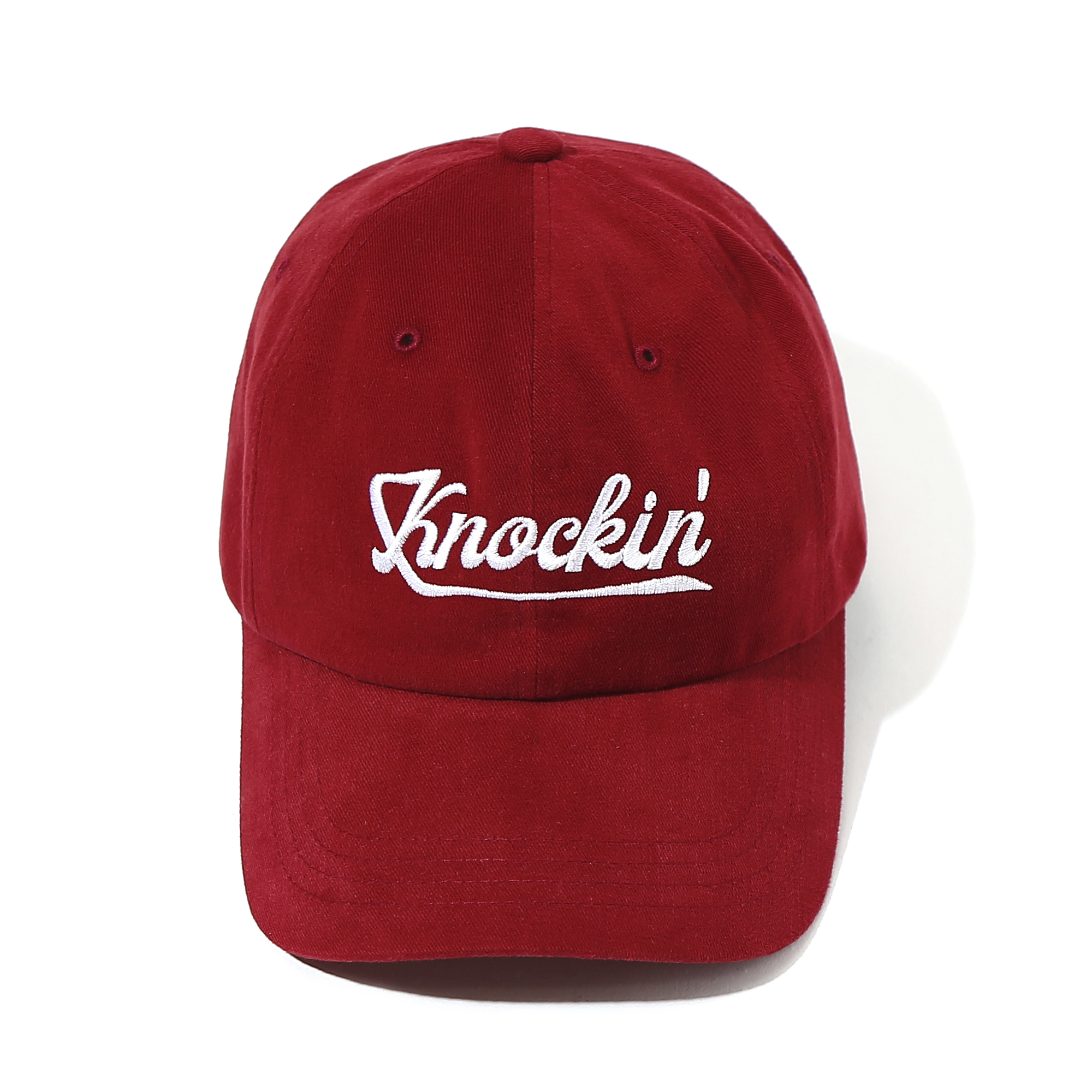 매장정품 OGARP Knockin Logo B B Cap Burgundy 23SS4HA017BU