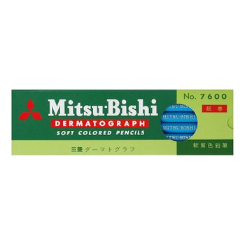 미쓰비시연필 색연필 유성 더마토그래프 No 7600 하늘색 1다스 K7600 8