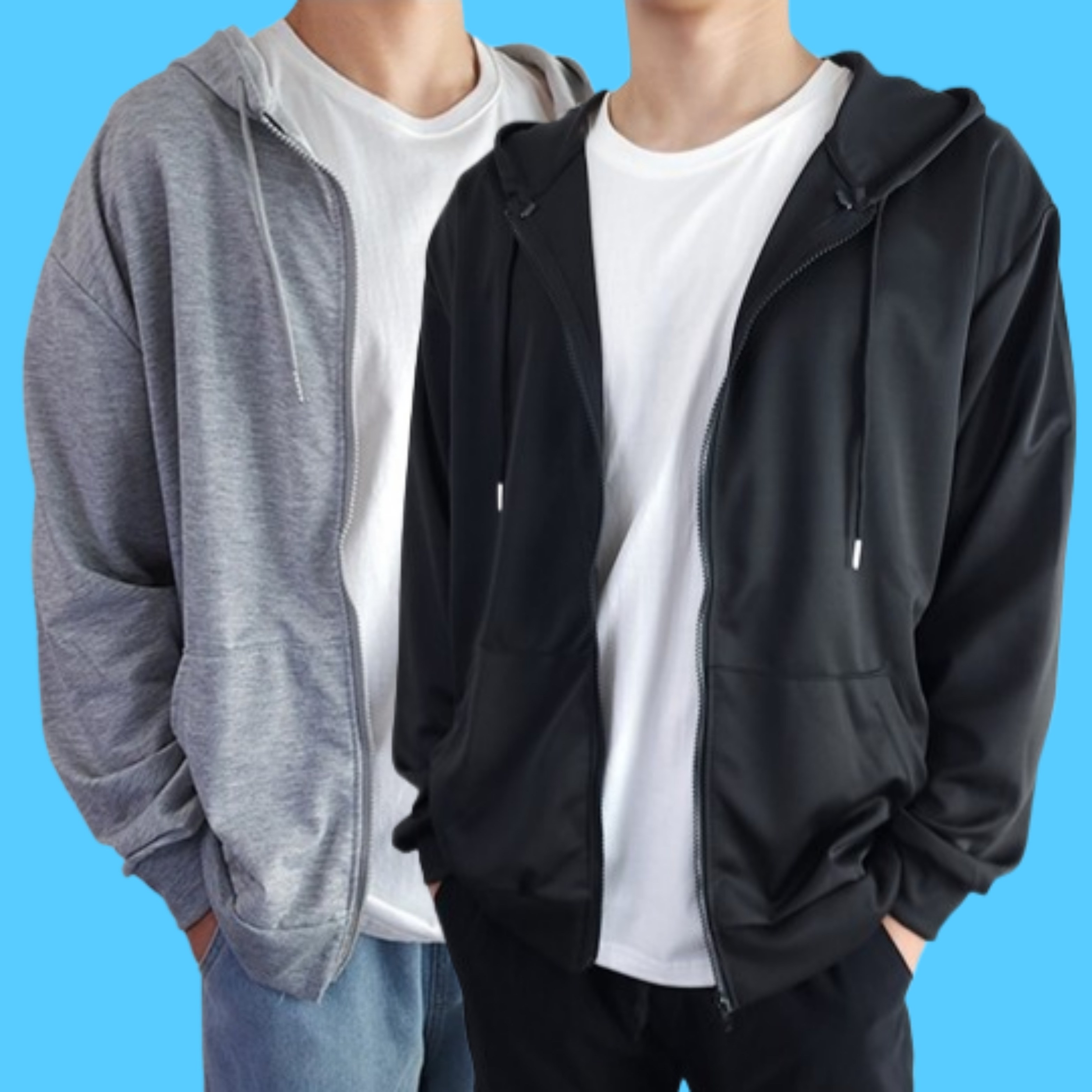 코랩 코랩 간절기 얇은후드집업 무지기본 115