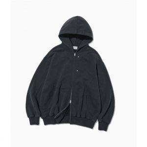 KIIMUIR 커브드 후드집업 차콜 348360