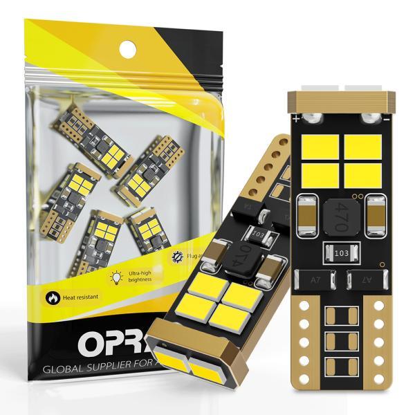 OPRAH 자동차 인테리어 독서 주차등 밝은 T10 LED SMD W5W 194 포코 캔버스 오류 없는 신호 램프 3020EMC
