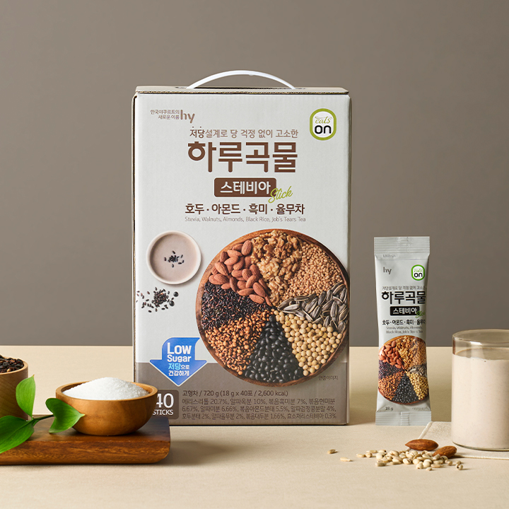에치와이 하루곡물 스테비아 호두 아몬드 흑미 율무차 40포