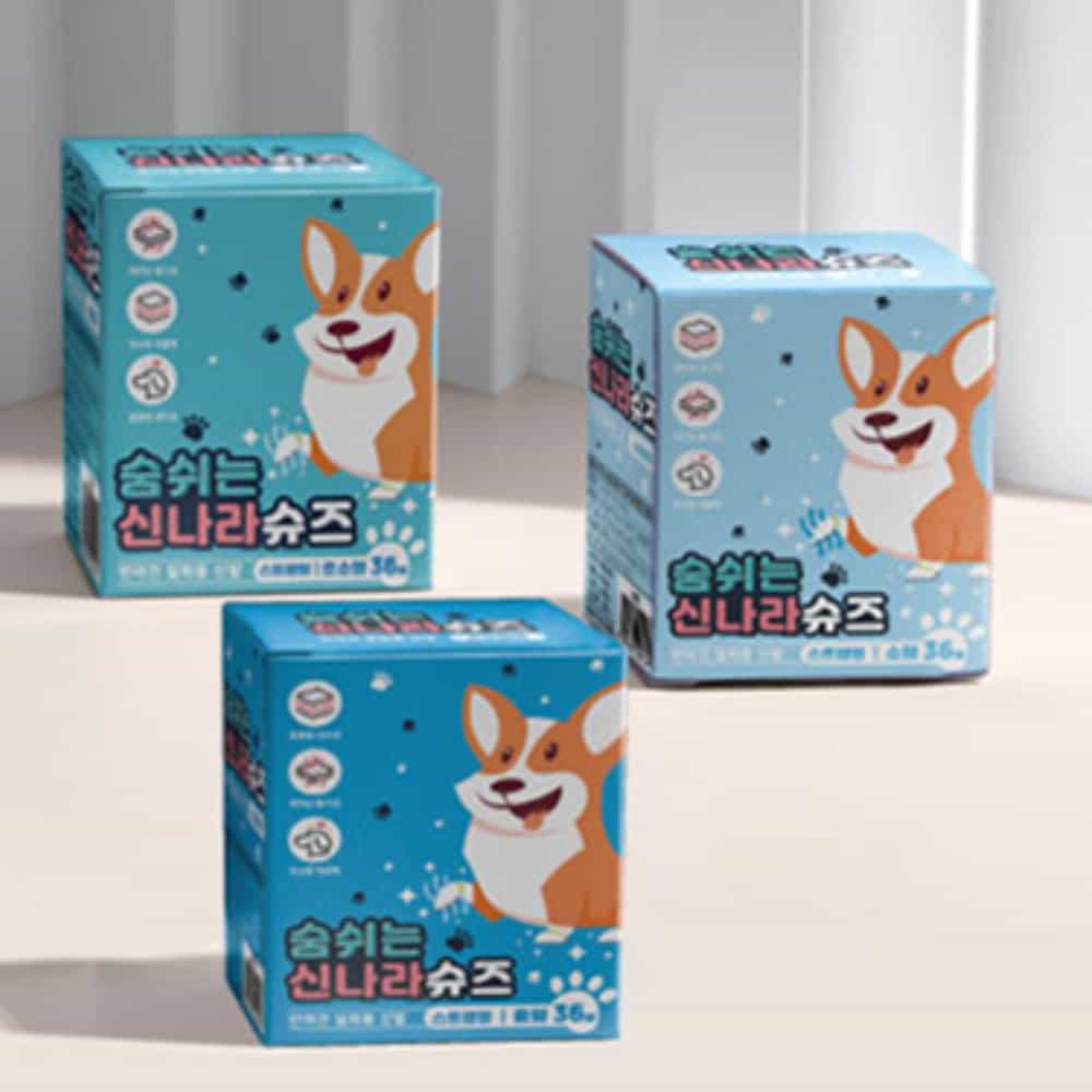 판다쇼핑몰 강아지 숨쉬는 신나라 슈즈 36매 애견 신발 강아지산책 일회용 여름용