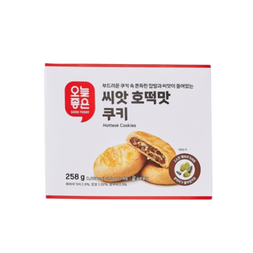 오늘좋은 쫀득한 찹쌀과 씨앗이 들어 오늘좋은 씨앗 호떡맛 쿠키 12입 258G 1개 258g