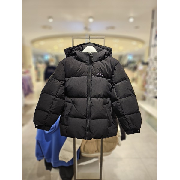 휠라키즈 더현대대구 휠라키즈 FILA KIDS BLK 중힙 배색 구스다운 FK2DJG4202X