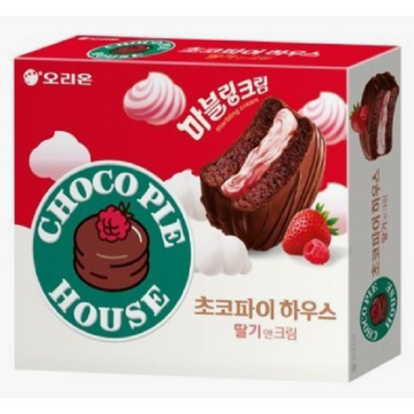 오리온 오리온 오리온 초코파이 하우스 딸기앤크림 408g x8