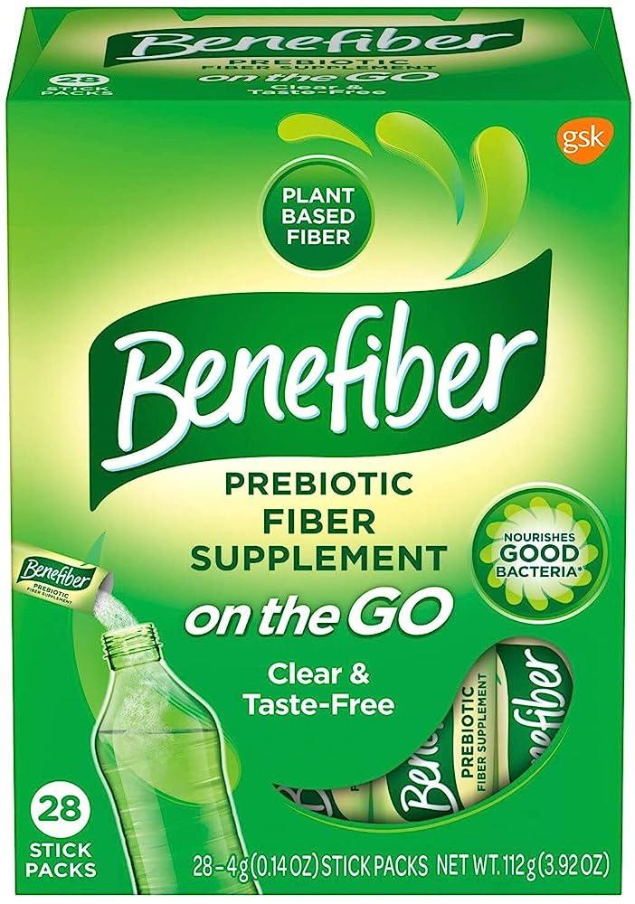 Benefiber Drink Mix On The Go 무설탕 무맛 스틱 팩 28개 1개