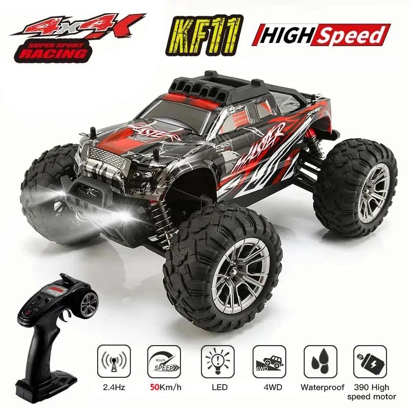 KF11 1 16 오프로드 RC 카 전문가용 고속 레이싱 LED 조명 리모컨 카 드리프트 몬스터 트럭 50 KM H 4WD 2 4G