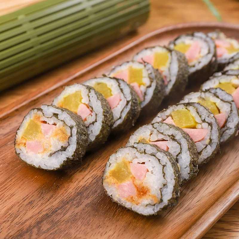 김밥마는기계 주먹밥 삼각김밥 주방 스시 도구 대나무 롤링 매트 DIY 오니기리 라이스 패들 일본 기계 1PC
