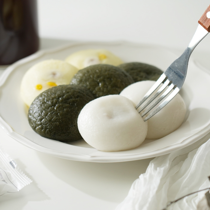 담양 백년 잔기지떡 기정 기지 떡 술빵 개별포장 아침대용 답례떡 흰색 쑥 옥수수 흑미 잔기지떡