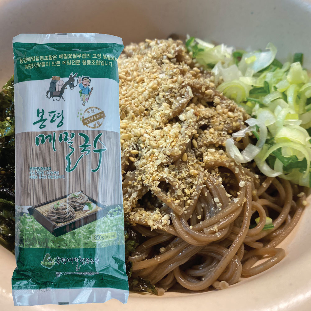 봉평메밀영농조합 봉 국산메밀30 찰지고 쫀득한 봉 메밀국수 3개 850g