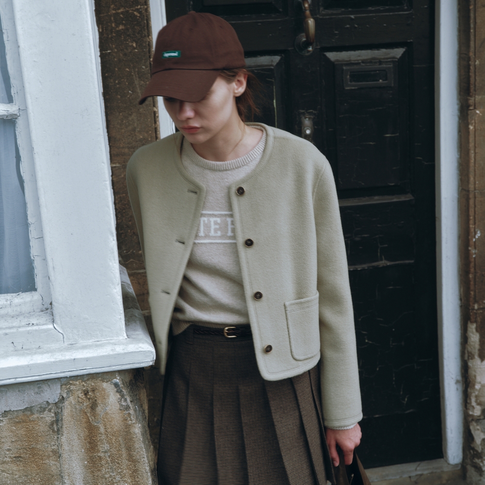 드파운드 wool crop jacket - mint