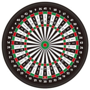 가가 원형 자석다트 로또 전자 다트 게임 안전 스포츠 세트 다트판 게임기 자석 찍찍이 놀이 양면 920143