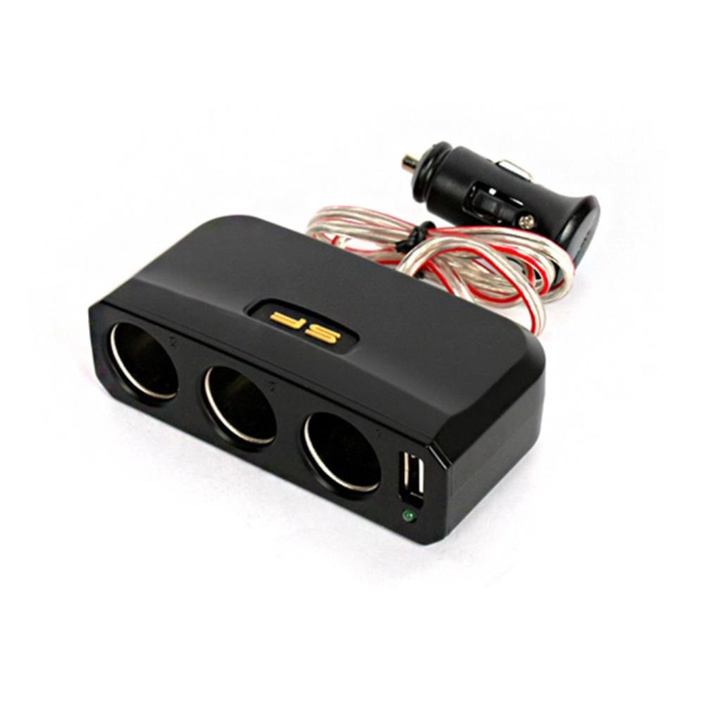 삼진 자동차 시거잭 12V 24V USB 3구소켓 급속 충전기 오래가는 차량용멀티시가잭 플러그