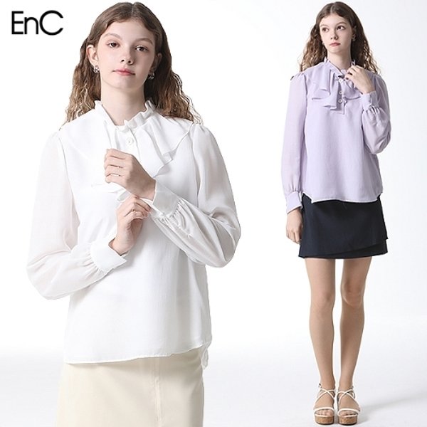 enc EnC 러플 블라우스