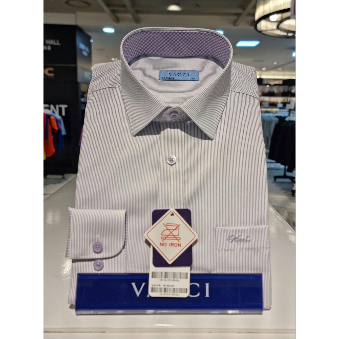 바찌 NC경산점 바찌 TR스프라이프 남자 남성 일반핏 긴팔셔츠 바이올렛 VD1N1PR126VO 95