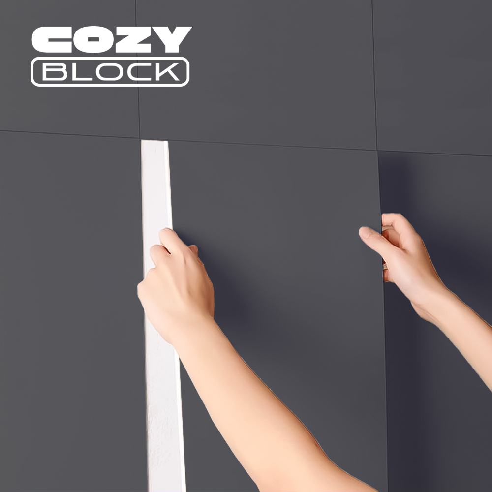 COZY 코지블럭 붙이는 접착식 단열벽지 단열 인테리어 폼블록 1개