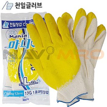 오피스디포 반코팅 장갑 마니아 13G 1PK 10켤레