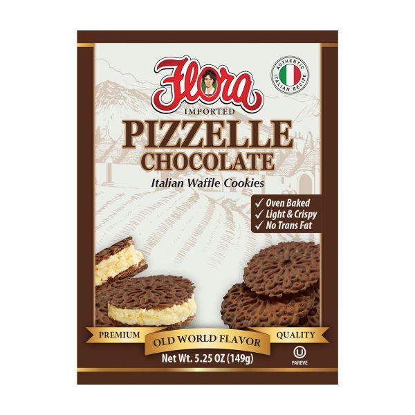 플로라 Fine Foods 피젤 쿠키 바이 푸드 이탈리안 와플 달콤한 스낵 단 23칼로리 초콜릿