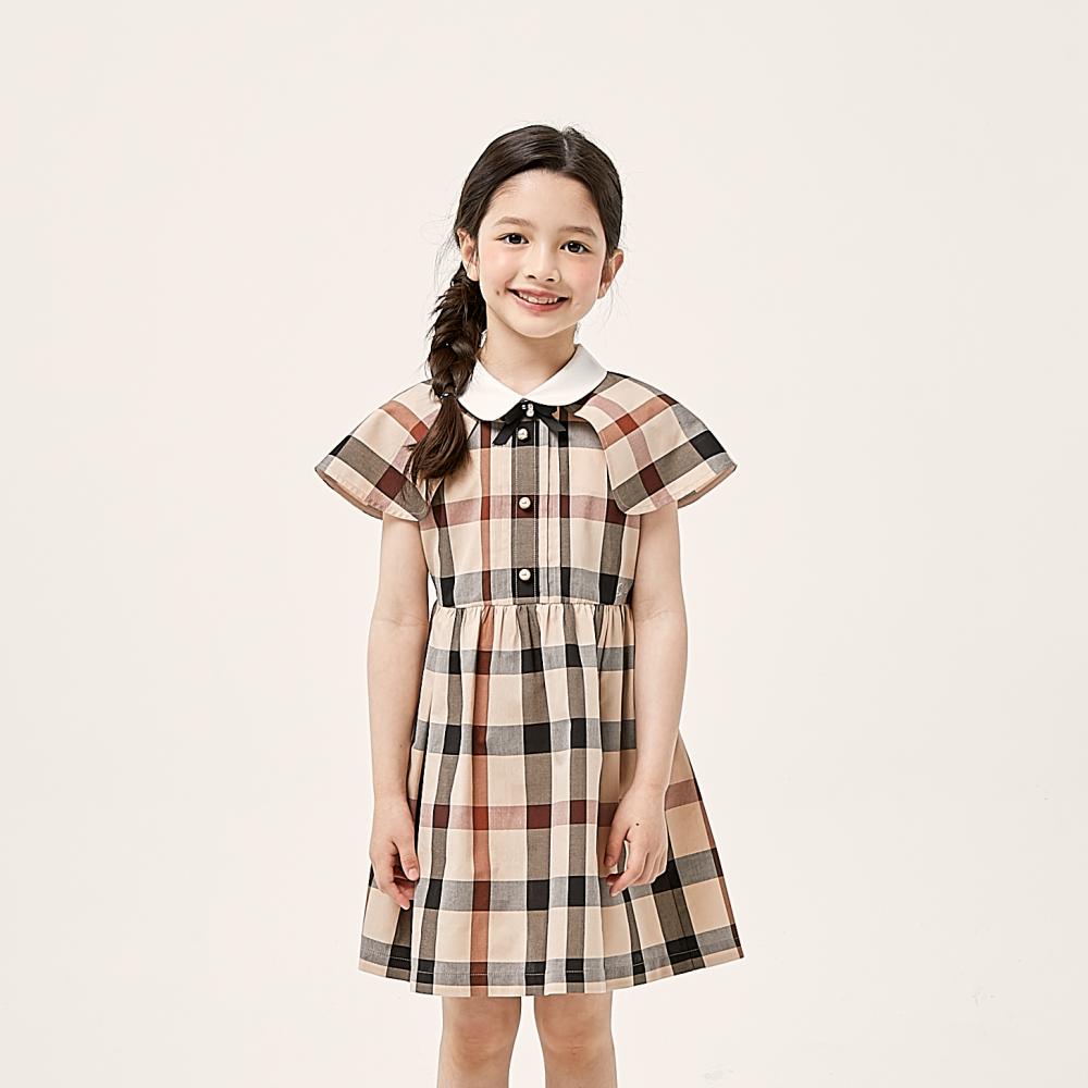 닥스키즈 브랜드정품 닥스키즈 닥스리틀 닥스키즈 체크 케이프 원피스 BG 봄신상 여아선물 110 DUM10NJ51M
