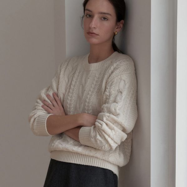 공드린 공드린 9th spencer cable wool knit 215955