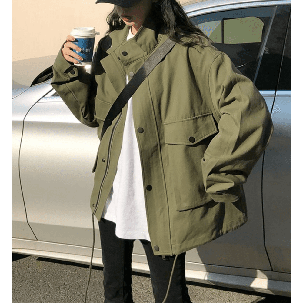 라니 아노락바람막이 바람막이자켓 야상점퍼 패커블 윈드브레이커 스트링 윈드러너 카키
