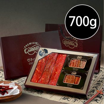 컨추리푸드 수제 쇠고기 통육포 견과육포 세트 700g 쇼핑백증정