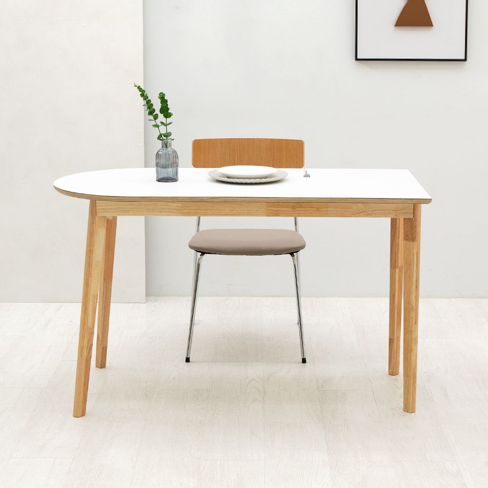 밀키우드 반원형 테이블 주방 식탁 카페 HPM 1200X600