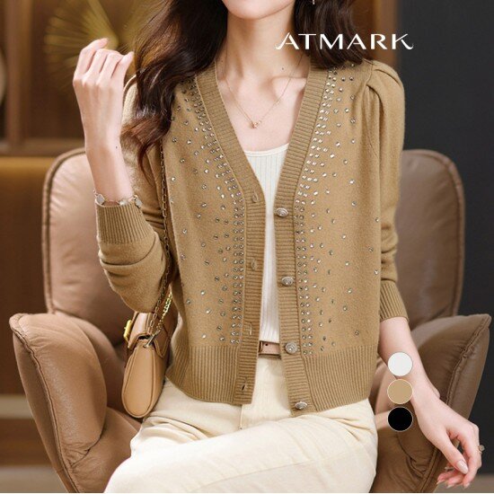 앳마크 ATMARK 비즈샤인포인트가디건 AA46CD033G