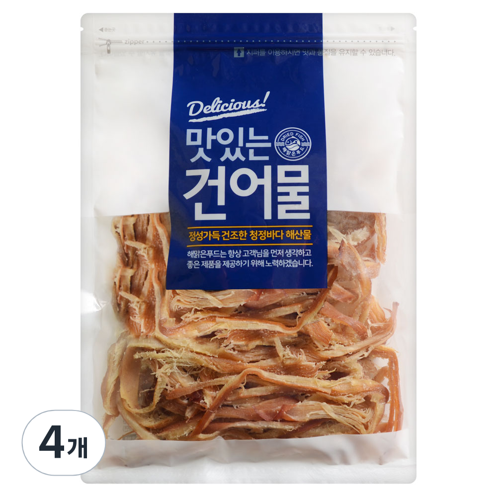 해맑은푸드 바베큐 조미오징어 300g 4개