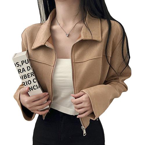 오노마 ONM 스웨이드 집업 크롭 자켓 데일리 여성 점퍼 아우터 20267105