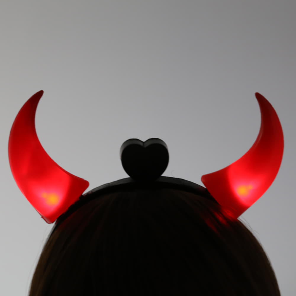 LED 악마뿔 헤어밴드 코스프레 할로윈 파티소품