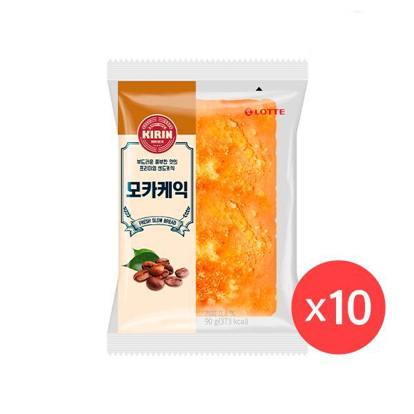 롯데 롯데웰푸드 기린이네 모카케익 90g 10봉 4개