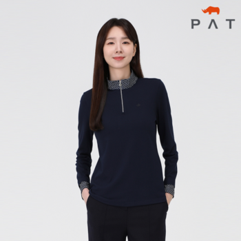 PAT여성 코트나 기모 배색 반짚업 티셔츠 1I85401