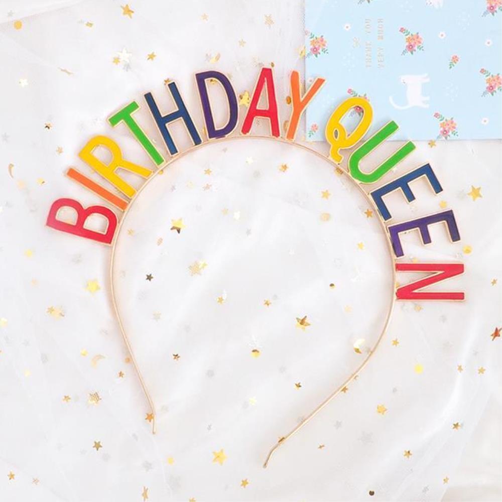 골드 해피벌스데이 머리띠 대형 생일 주인공 생일파티