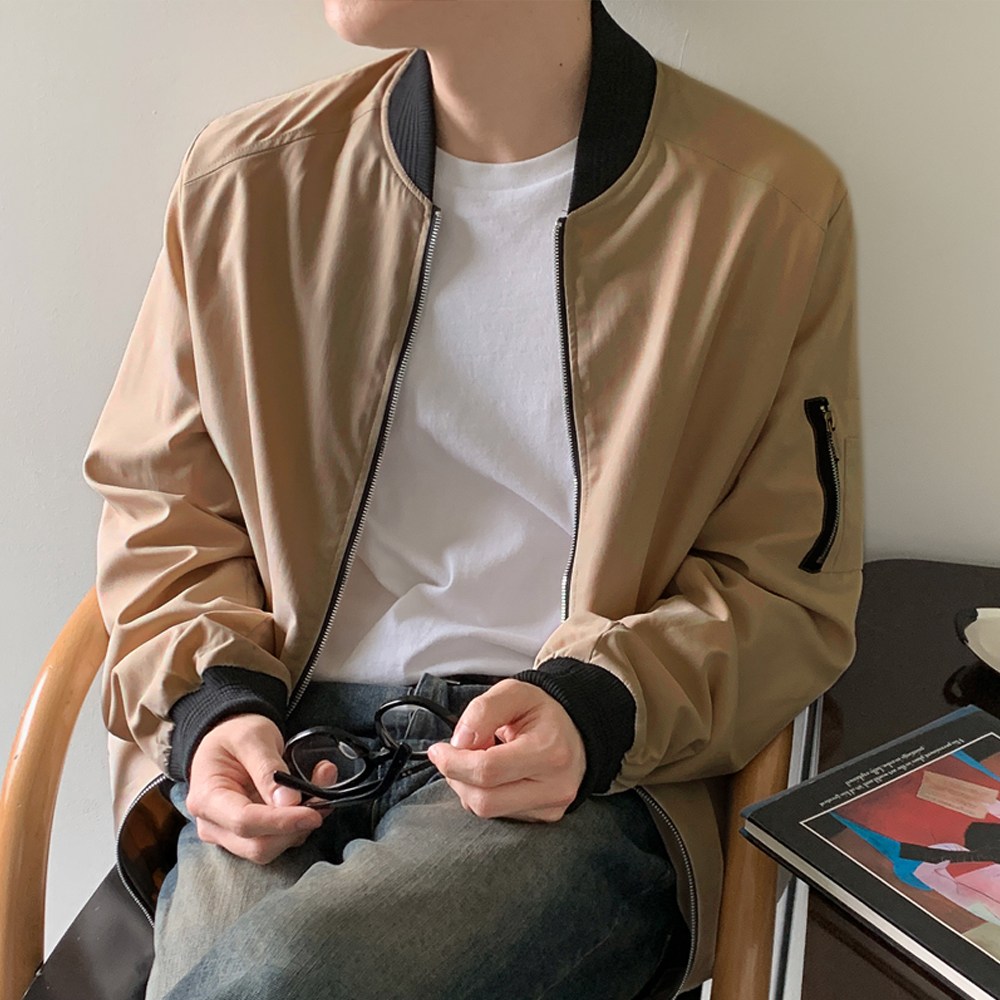 노블민트 남성 간절기 바람막이 항공점퍼 100
