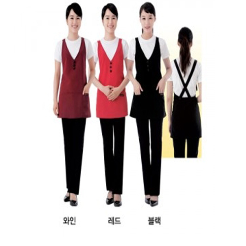 라인 라인 포그니 맵시 미니 유니폼 앞치마 미용실가운 피부샵 1 블랙 1개 LN6041