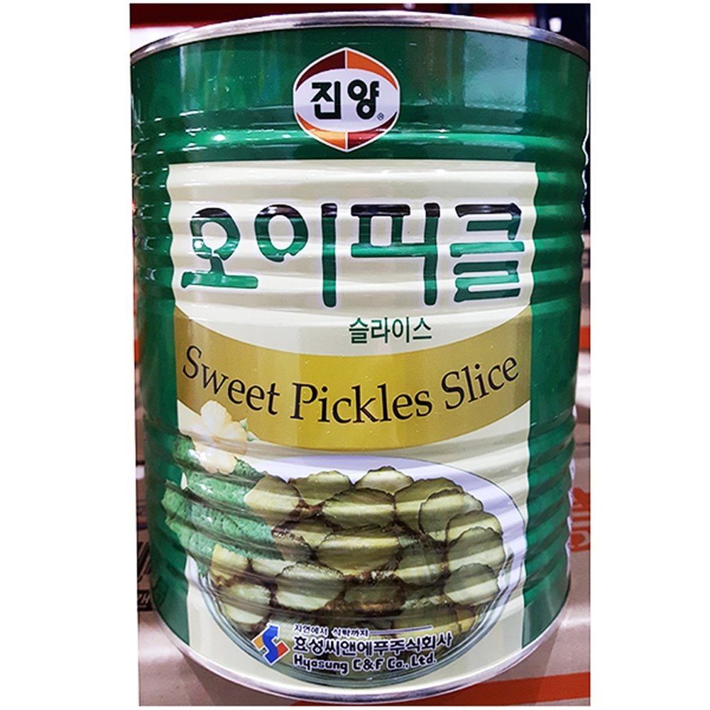 진양 가게 식자재 일식 대용량 식당용 업소용 절임 류 반찬 오이피클 슬라이스 3kg 1개