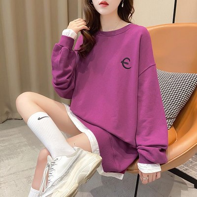 여성패션 봄 가을 데일리 라운드넥 긴팔 루즈핏 맨투맨 풀오버 상의