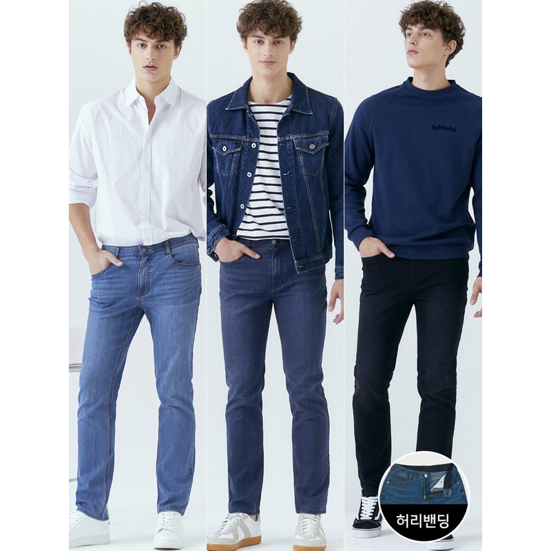 뱅뱅 뱅뱅 남성 릴렉스 울트라 스트레치 밴딩 데님 P338563464