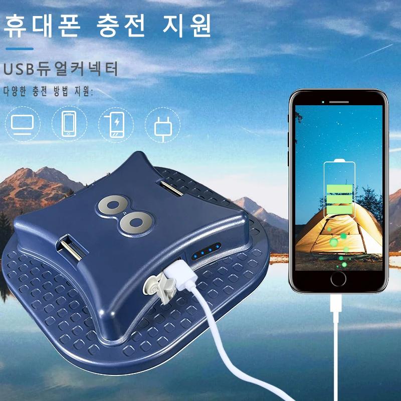신형 충전 캠핑 강광 줌 휴대용 손전등 텐트 램프 매달림 방 6 박스 앤 백 NO-랜프