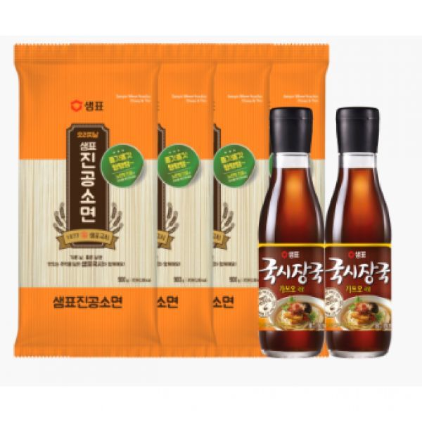 샘표 샘표 국시장국 가쓰오국물 1병 진공소면 2개 9인분2