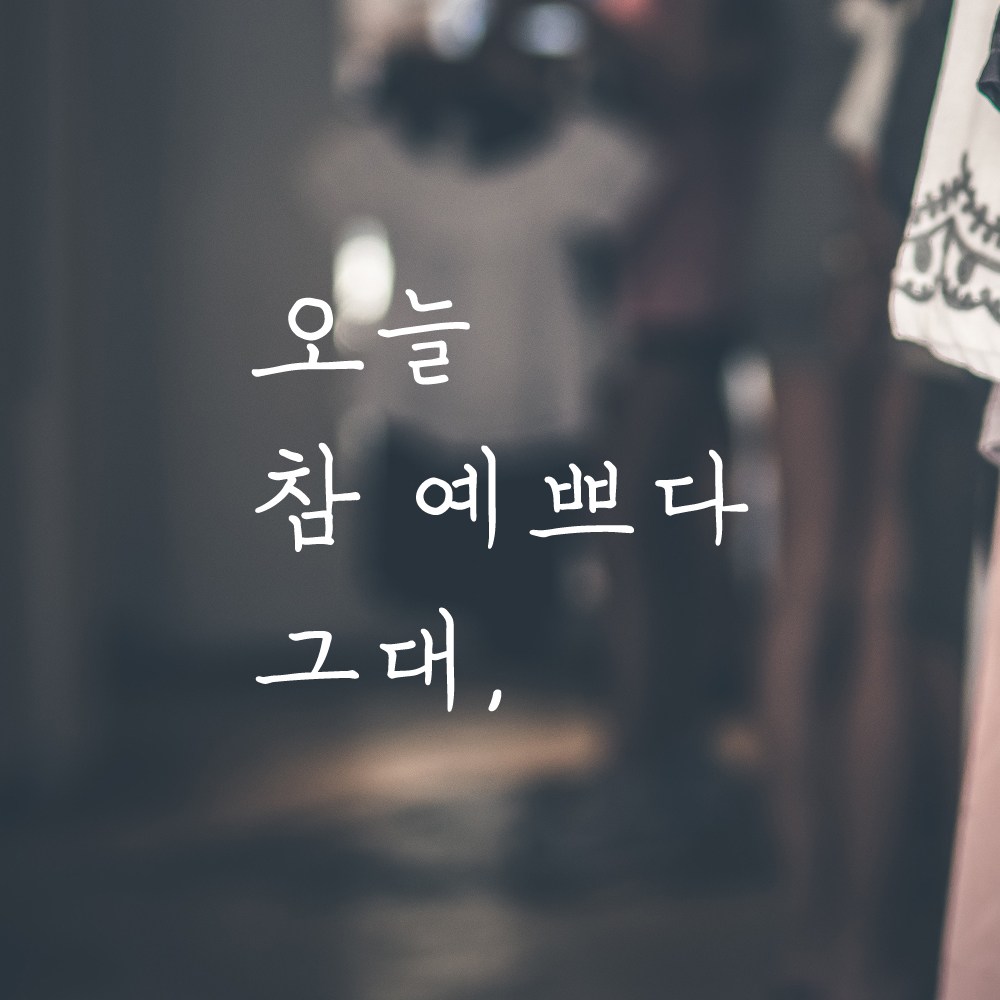 모노먼트 모노먼트 인테리어 포인트 감성 손글씨 레터링 스티커 - 오늘 참 예쁘다 그대 M 흰색 LH-001
