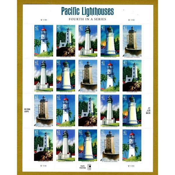 Pacific Lighthouses 20장 41센트 스탬프 스콧 41464150 1342867